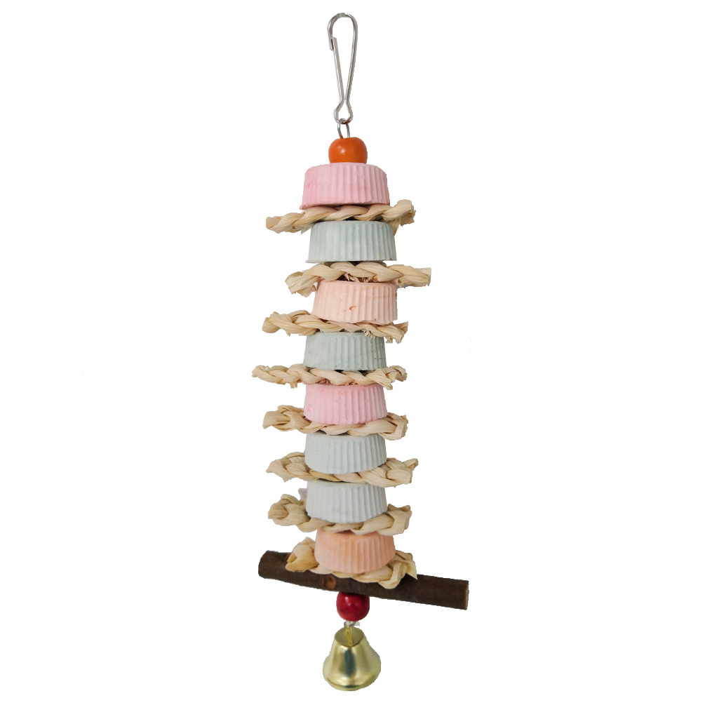 Parrot Calcium Supplement Bite Grinding Stone Bite String Straw Corn Husk Toy photo 4