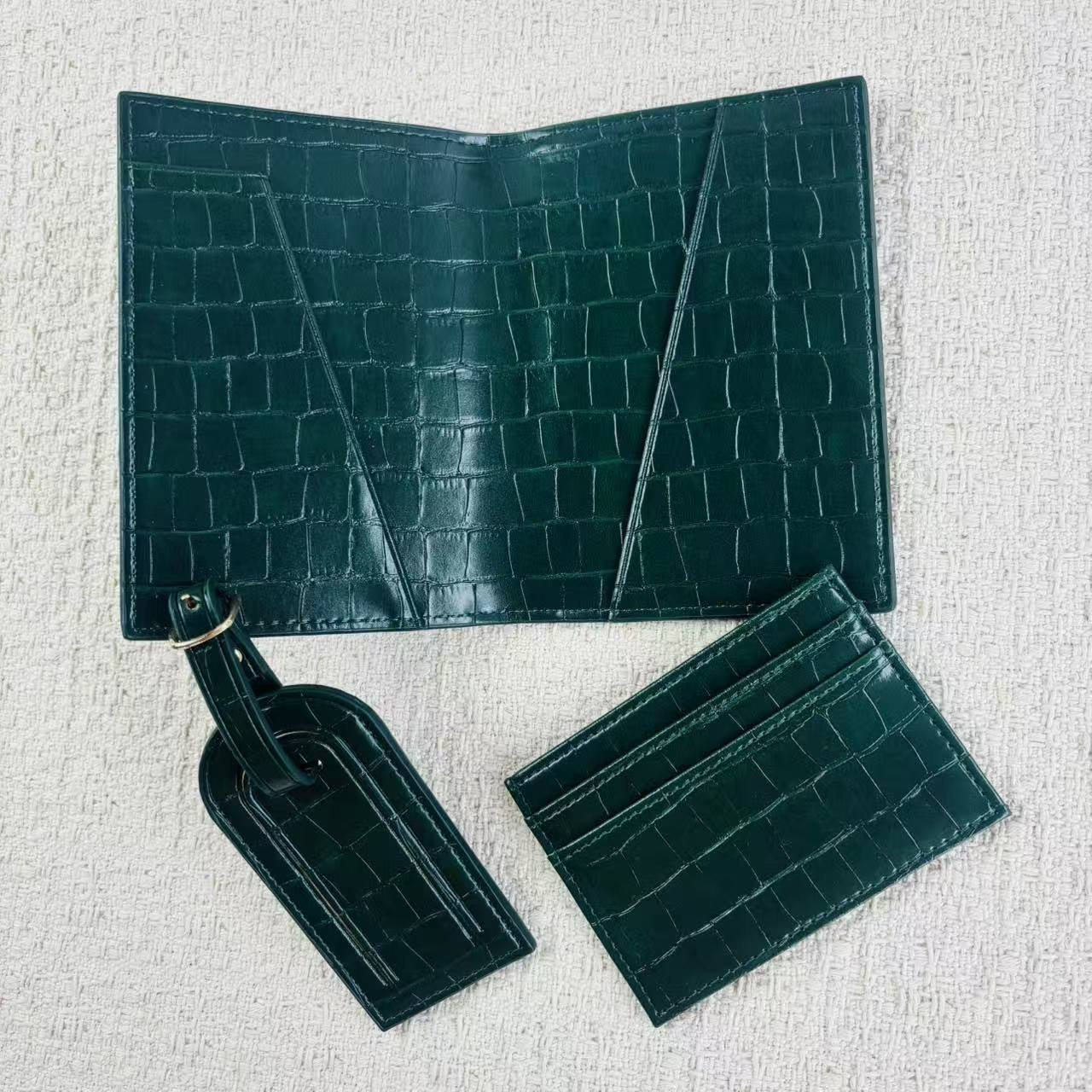 Crocodile-pattern Embossed Leather Passport Holder Multi-functional Document And Card Case photo 8