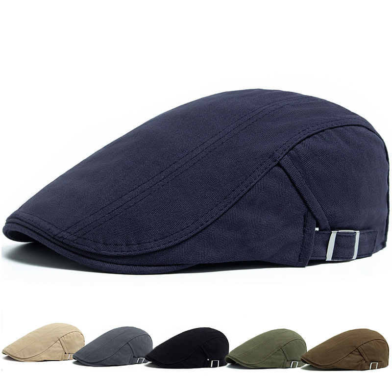 Men's Classic Solid-Color Casual Mens Beret photo 1