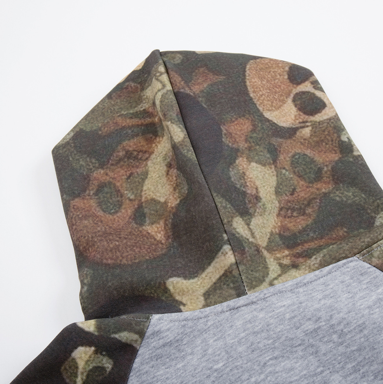 Camouflage Patchwork Hooded Pullover Sweatshirt photo 2