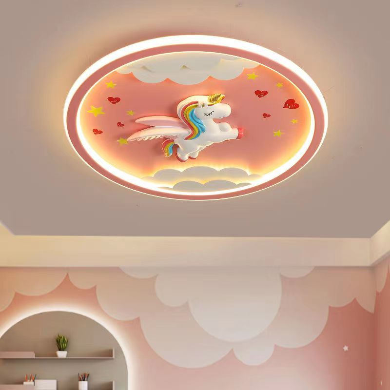 Cartoon Astronaut Airplane Rocket Starry Sky Ceiling Light For Kids Rooms photo 1