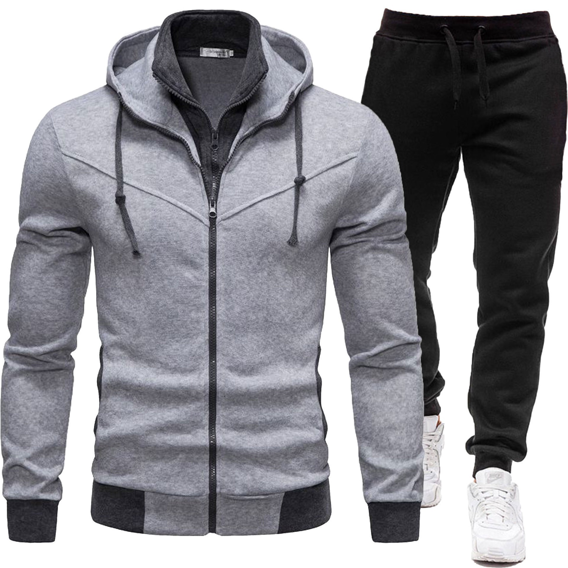 Sport-Style Patchwork Jacket And Casual Long-Sleeve Pants photo 5