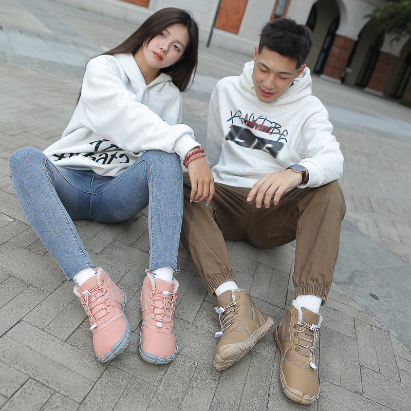Outdoor Snow Boots Non-slip Waterproof Fleece-lined Insulated Cotton-padded Shoes photo 8