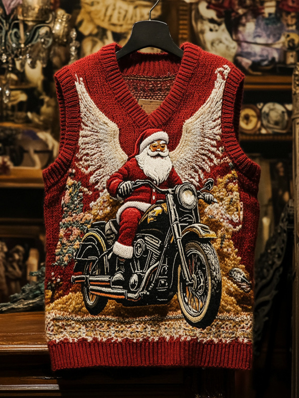 V-neck Knitted Vest Sleeveless Waistcoat photo 8