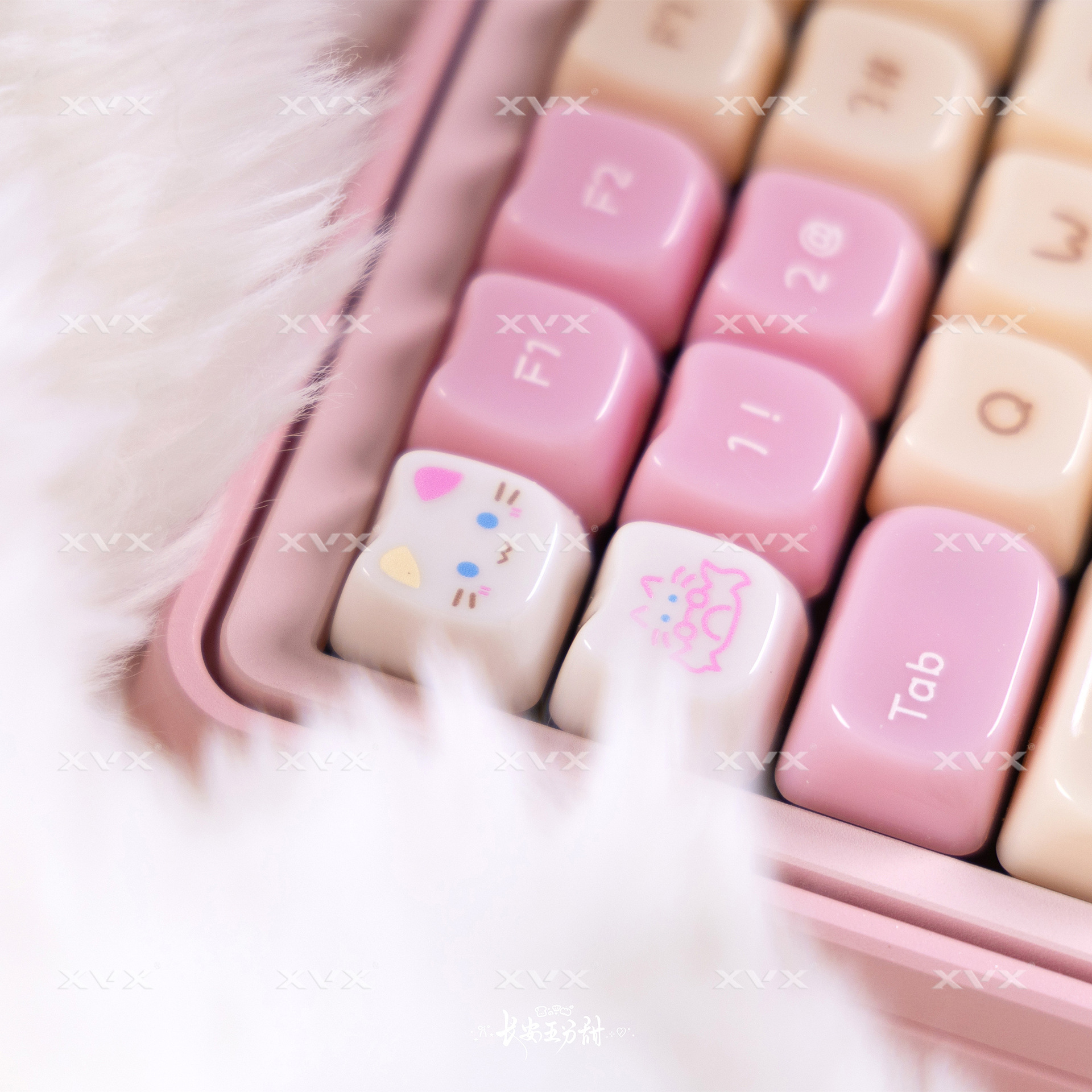 Ragdoll Cat Cute Light-colored Keyboard Caps photo 6