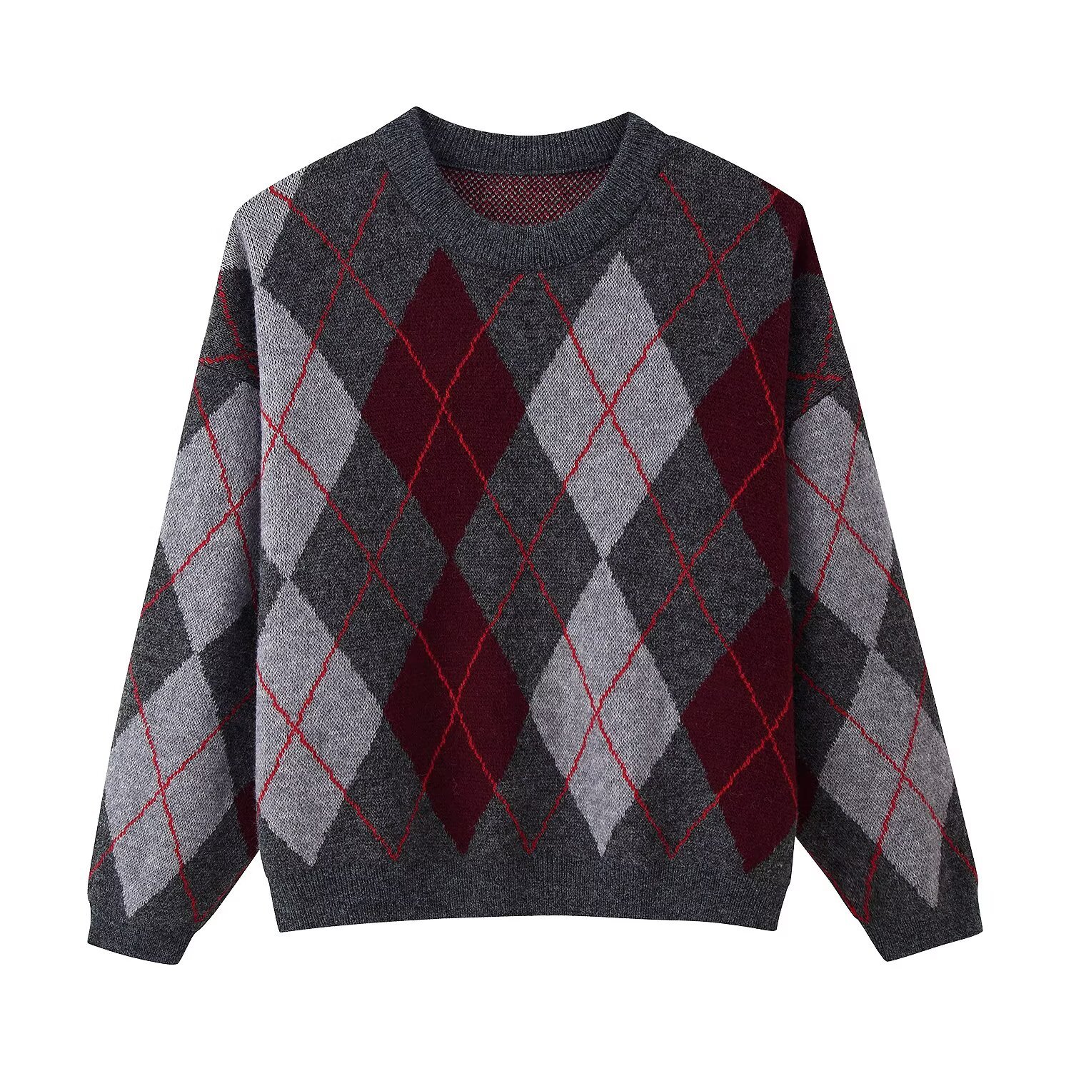 Women's Retro Casual Loose-Knit Sweater photo 2