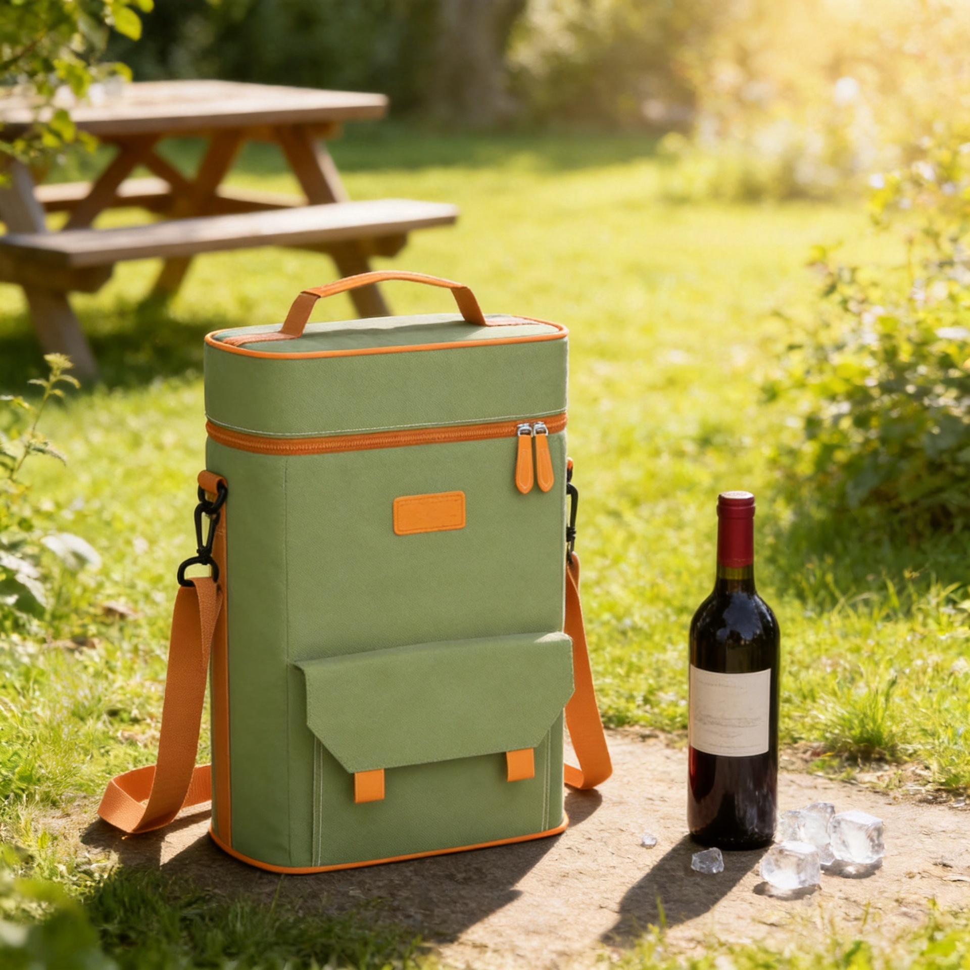 Red Wine Bag Refrigerated Insulated Portable Foldable Waterproof Handbagcrossbody Bag For Wine photo 1