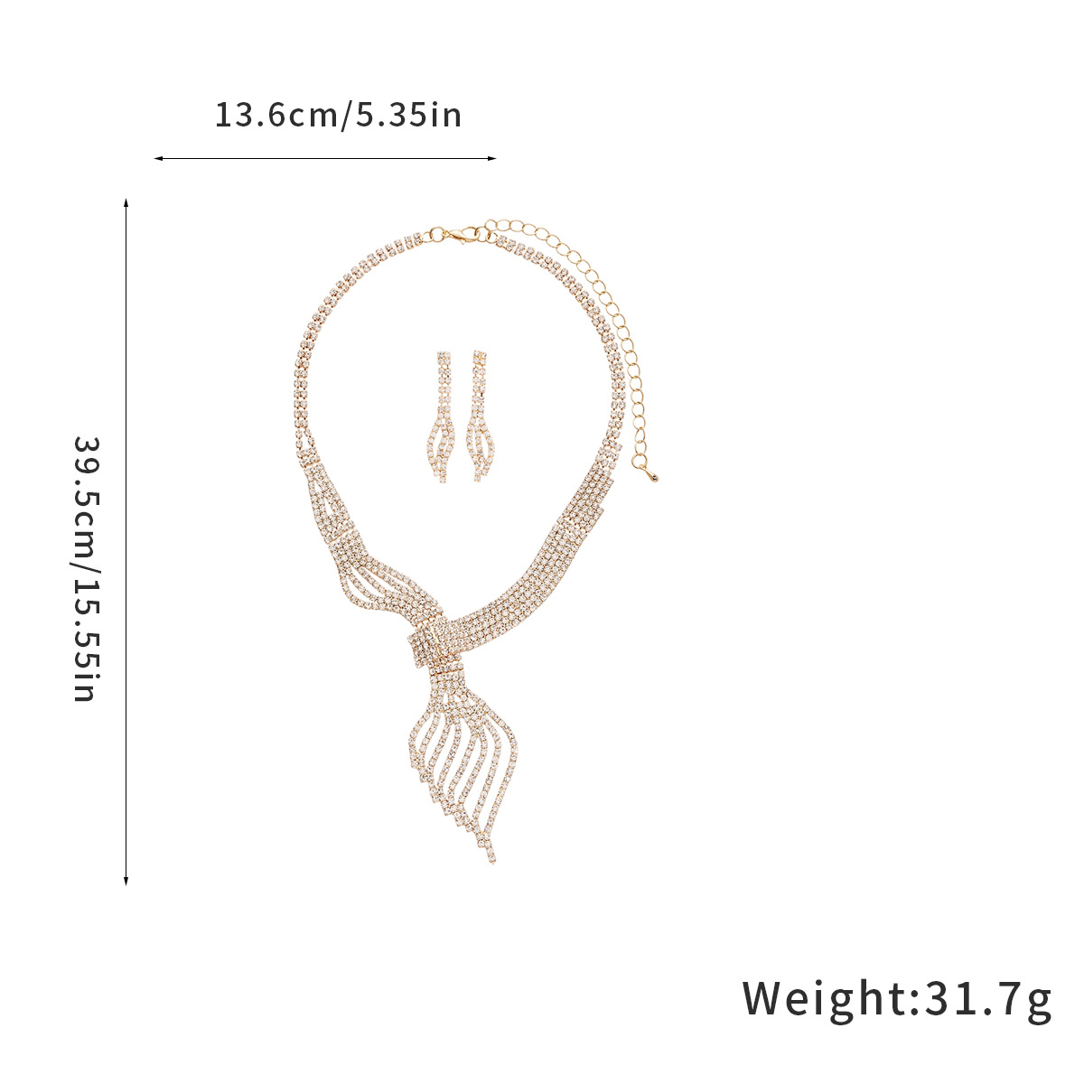 High-grade Clavicle Chain Fashion Grandeur Personality Jewelry Suit photo 7