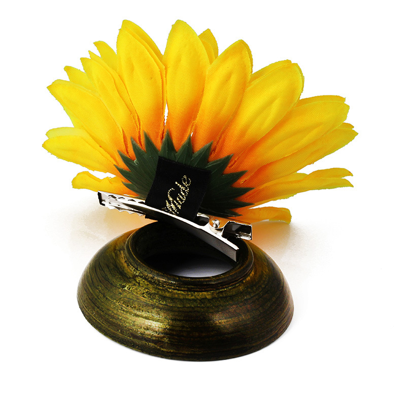 Fashion SUNFLOWER Barrettes Girls Seaside Vacation Photo Hair Accessories photo 2