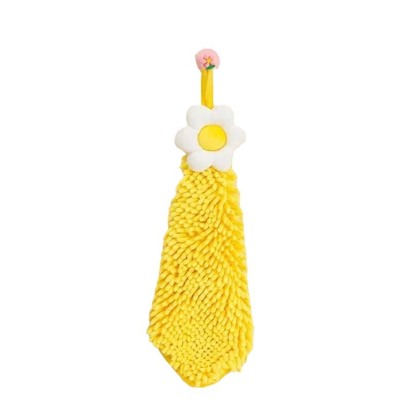 Cute Hibiscus-patterned Hand Towel For Home Kitchen Wall Hanging photo 4