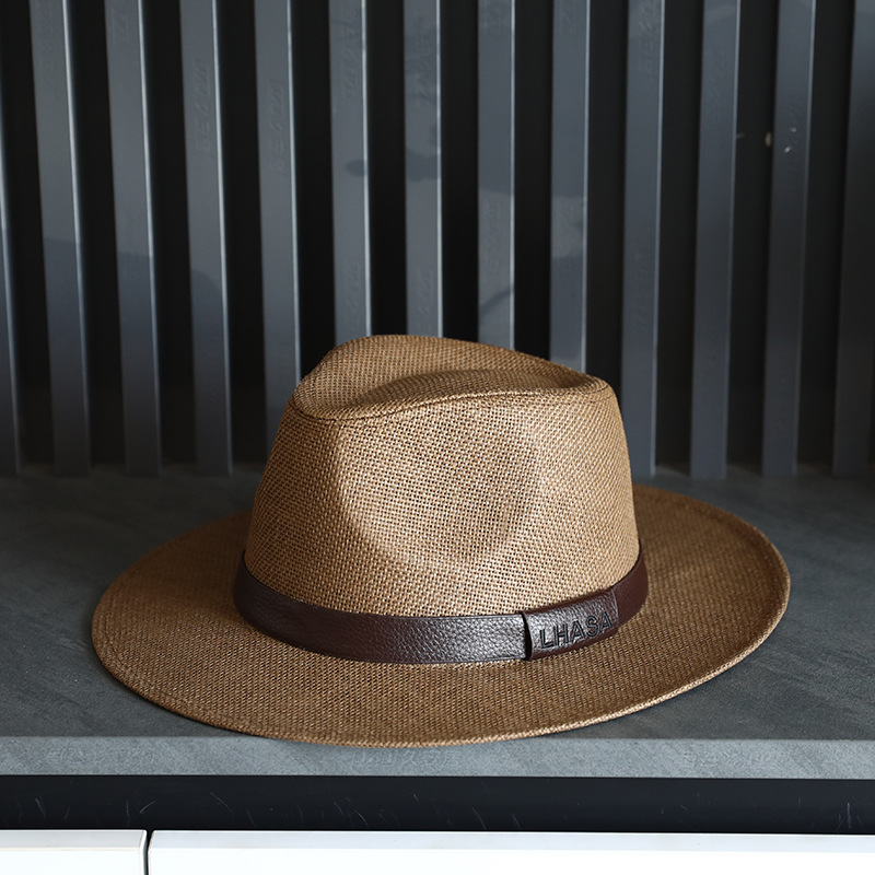 British-style Straw Sun Hat For Men Perfect For The Beach photo 2