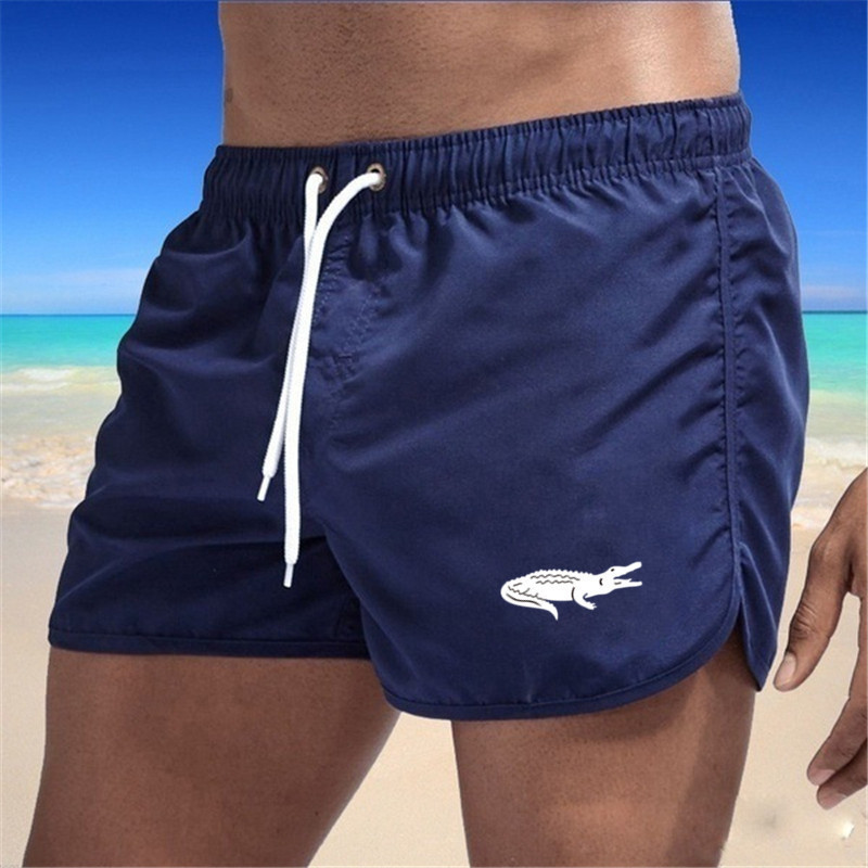 Mens Fashionable Beach Shorts Polyester Multi-Color Sports Three-Quarter-Length Shorts photo 1