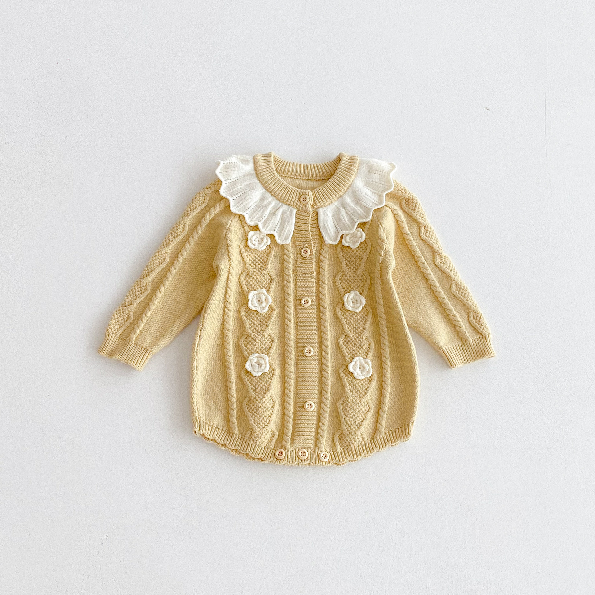 Lotus-leaf-neck Knitted Jumpsuit photo 3