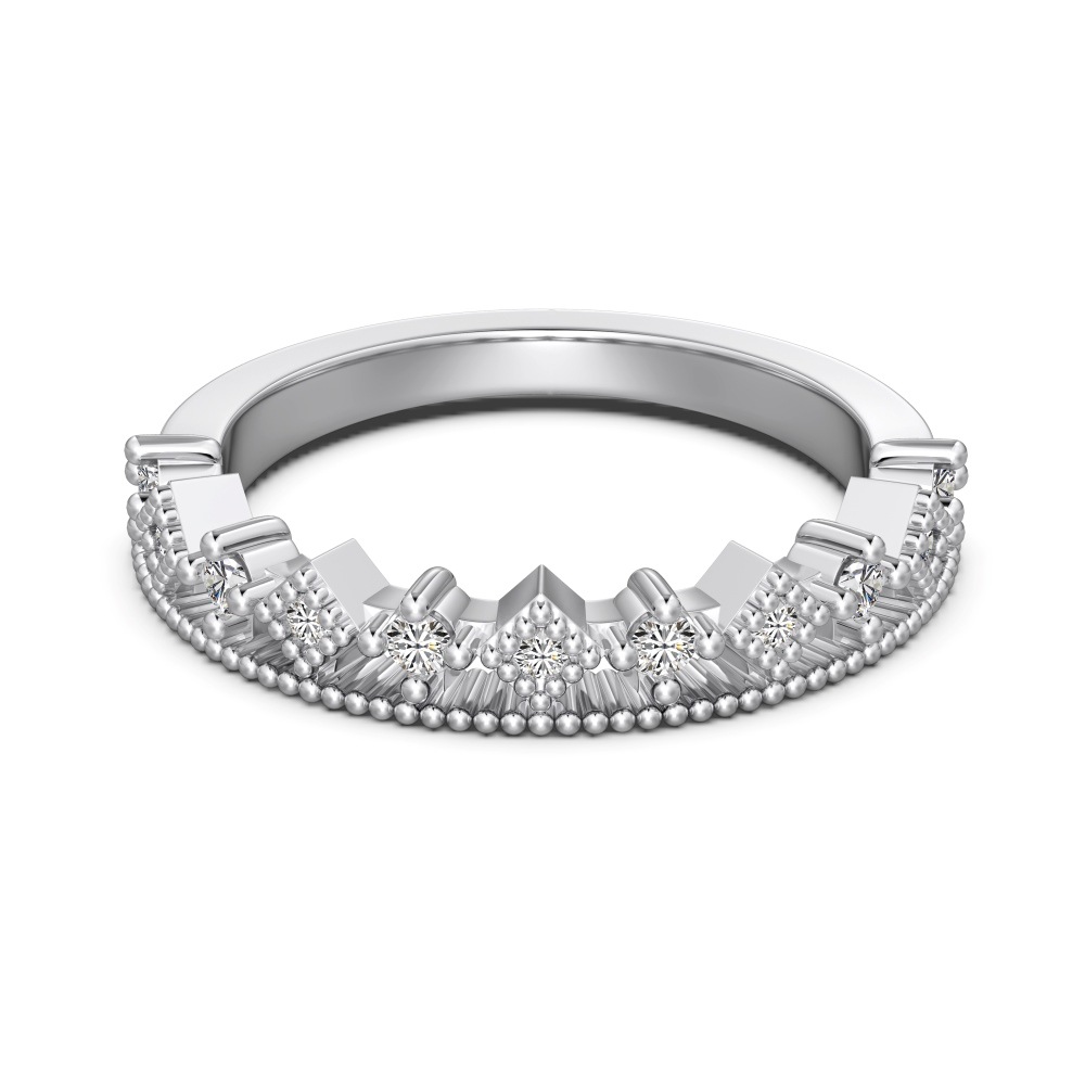 S925 Sterling Silver Men And Women Couple Rings Personality Fashion Round Zirconium Gang Drill Slim Ring Simple All-match photo 2