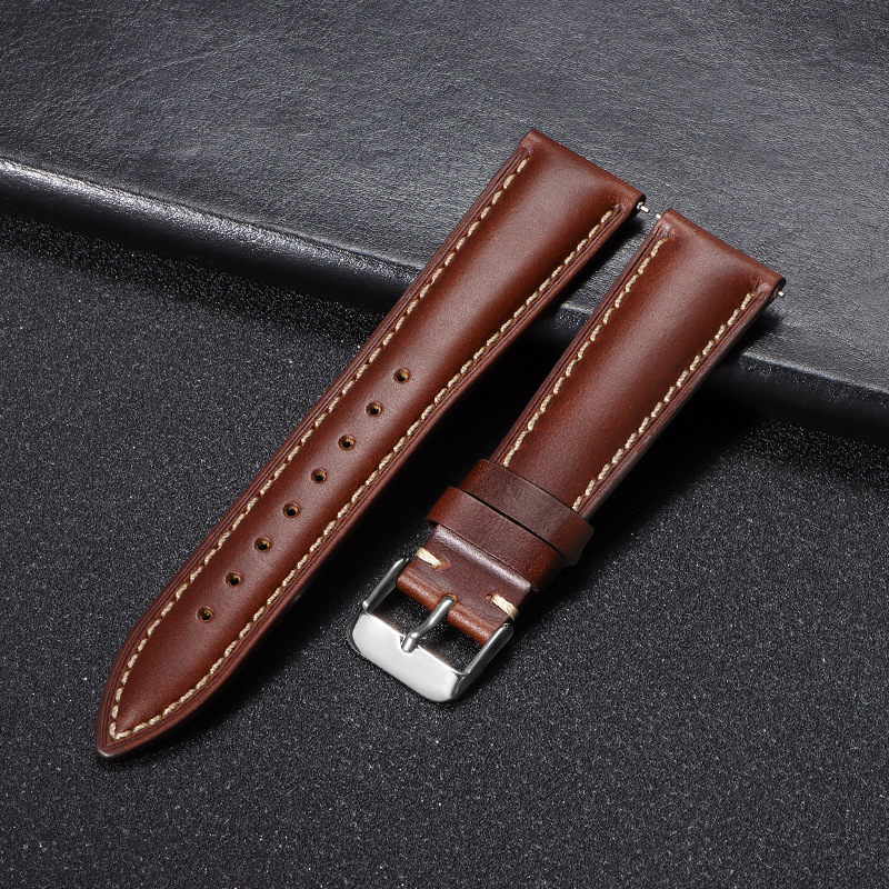 Vintage Oil-waxed Full-grain Leather Watch Strap photo 2