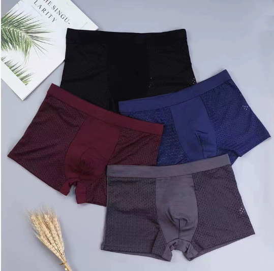 Fashionable Ice-silk Mesh Breathable Boxer Briefs photo 3