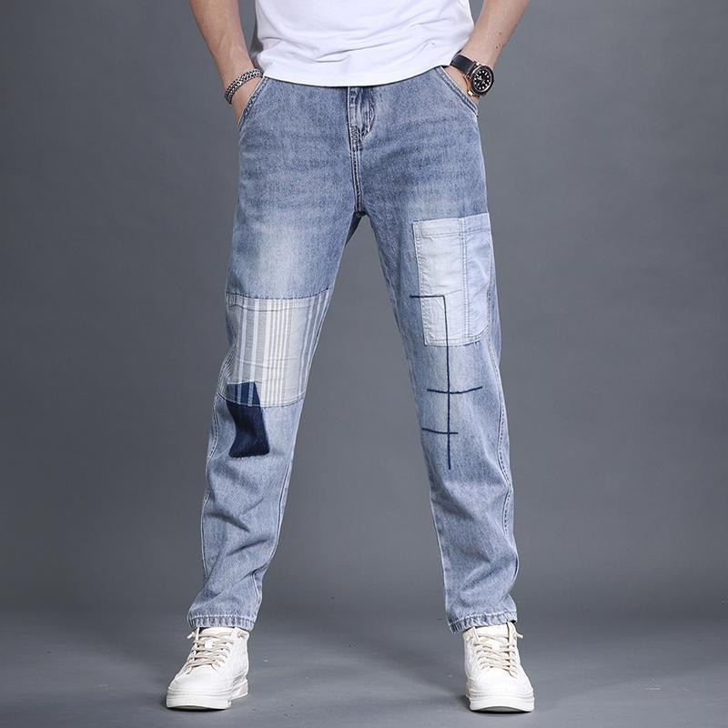 Youthful Trendy Jeans Fashionable Loose-fit Straight-leg Trousers photo 1
