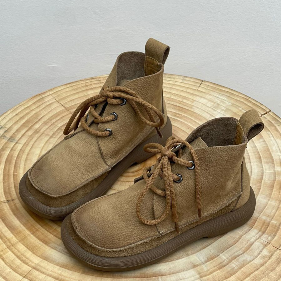 Women's Platform Round Head Ankle Boots photo 5