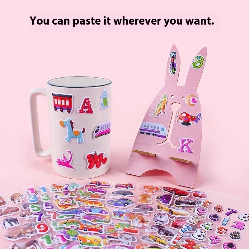 Children's 3D Cartoon Bubble Stickers Reward photo 1