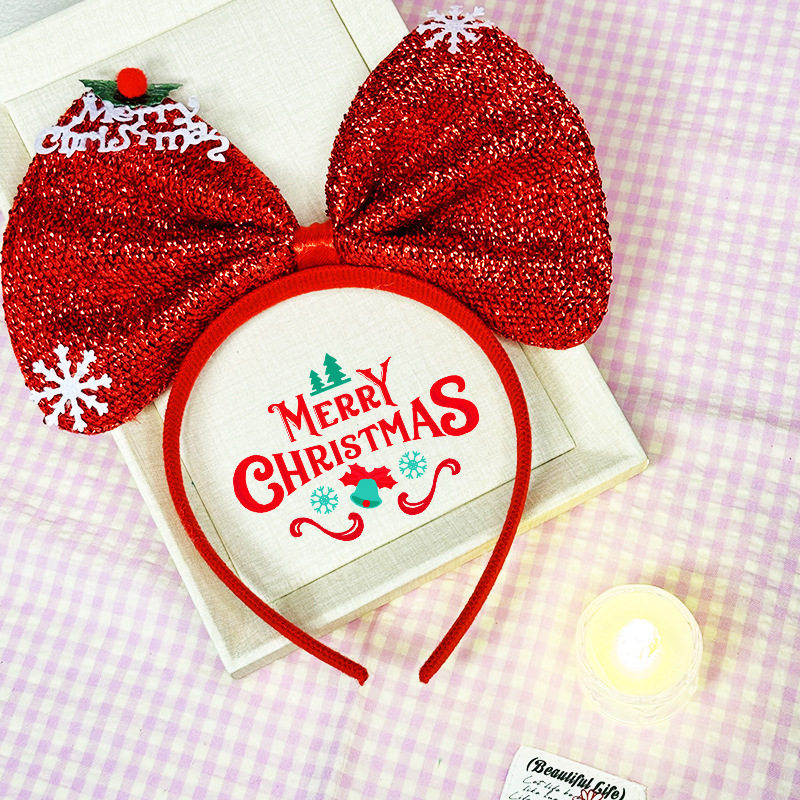Christmas Tree Headband Women's Cute Bow Hair Accessory photo 1