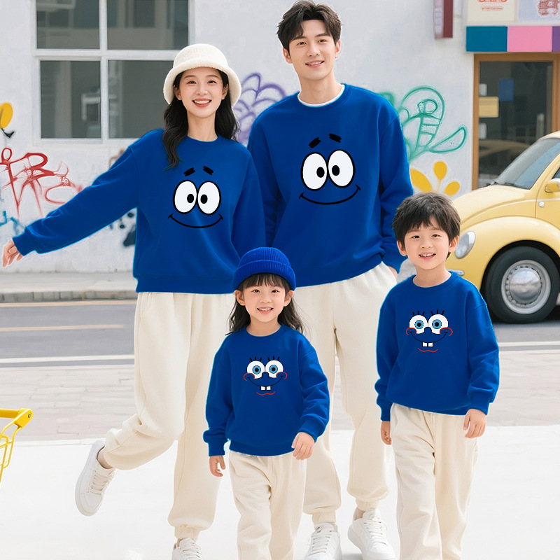 Parent-Child Matching Sweatsuits New FallWinter Styles For Families Of Three Or Four Casual And Loose-Fitting photo 4