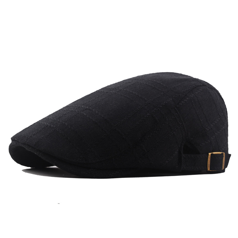 Mens Cotton Linen Vintage Peaked Cap photo 2