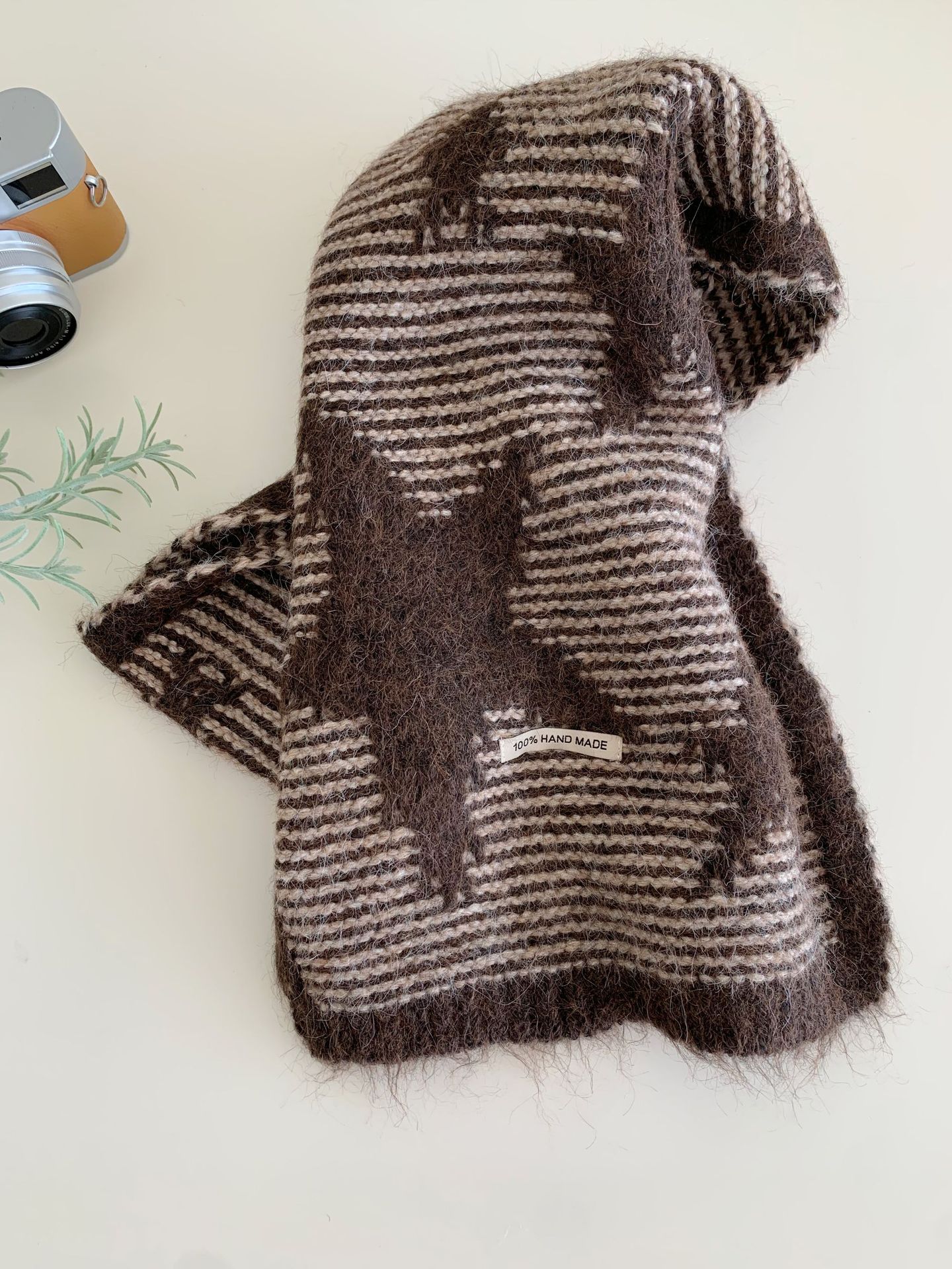Women's Simple And Versatile Star Knitted Winter Scarf photo 5