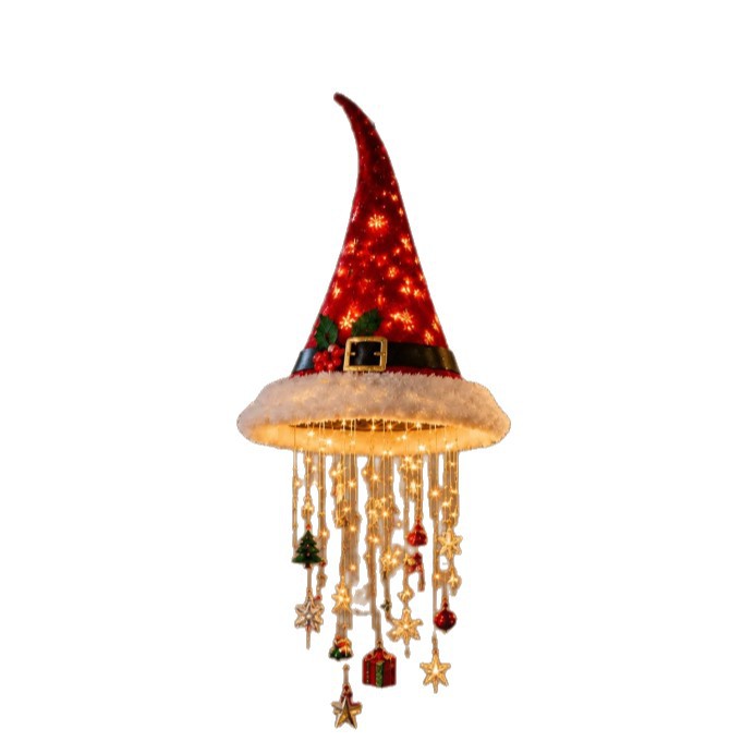 Christmas Hanging Hat Decor Lamp 3D-Printed Christmas Hat Chandelier photo 3