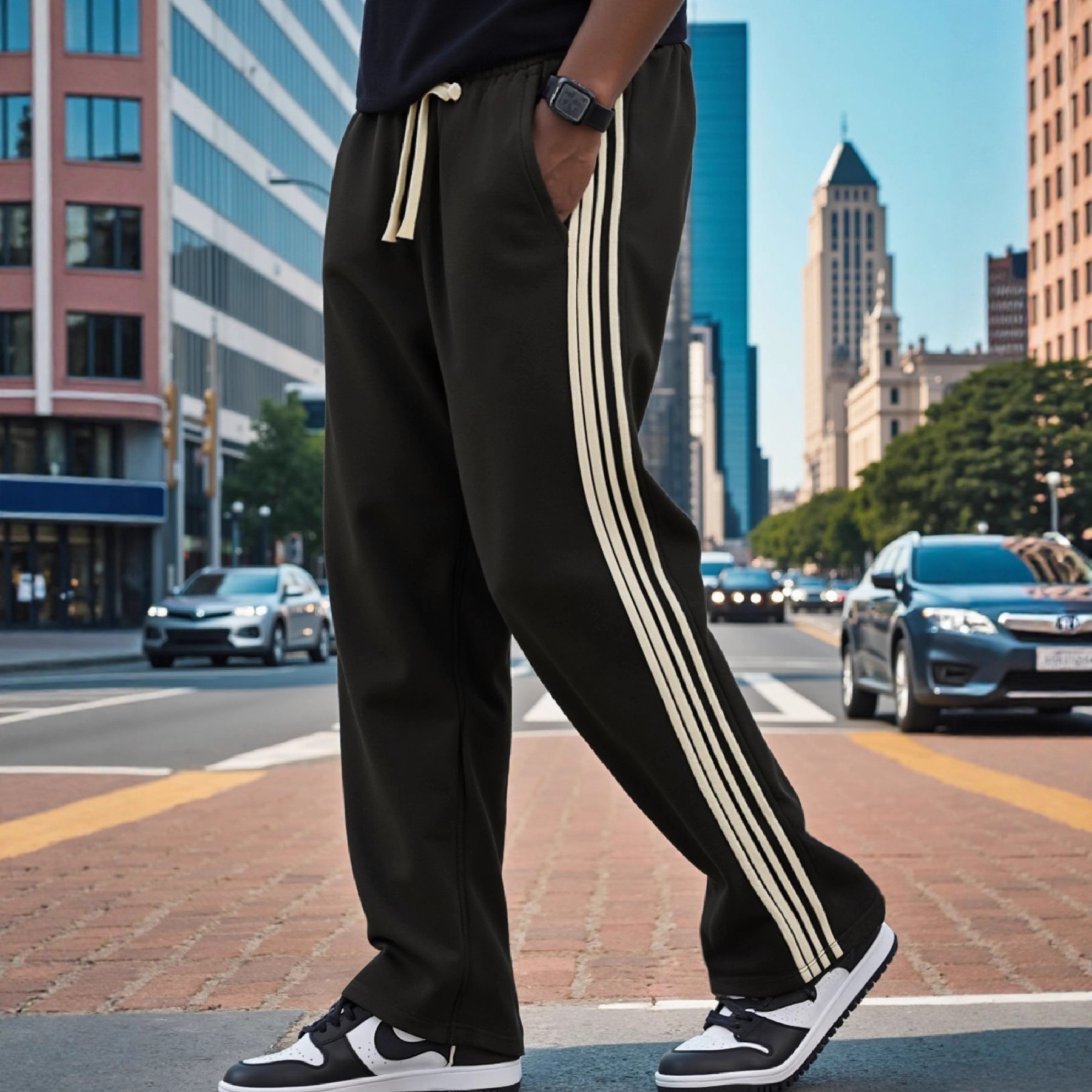 Men's Casual Fashion All-matching Loose Straight photo 2