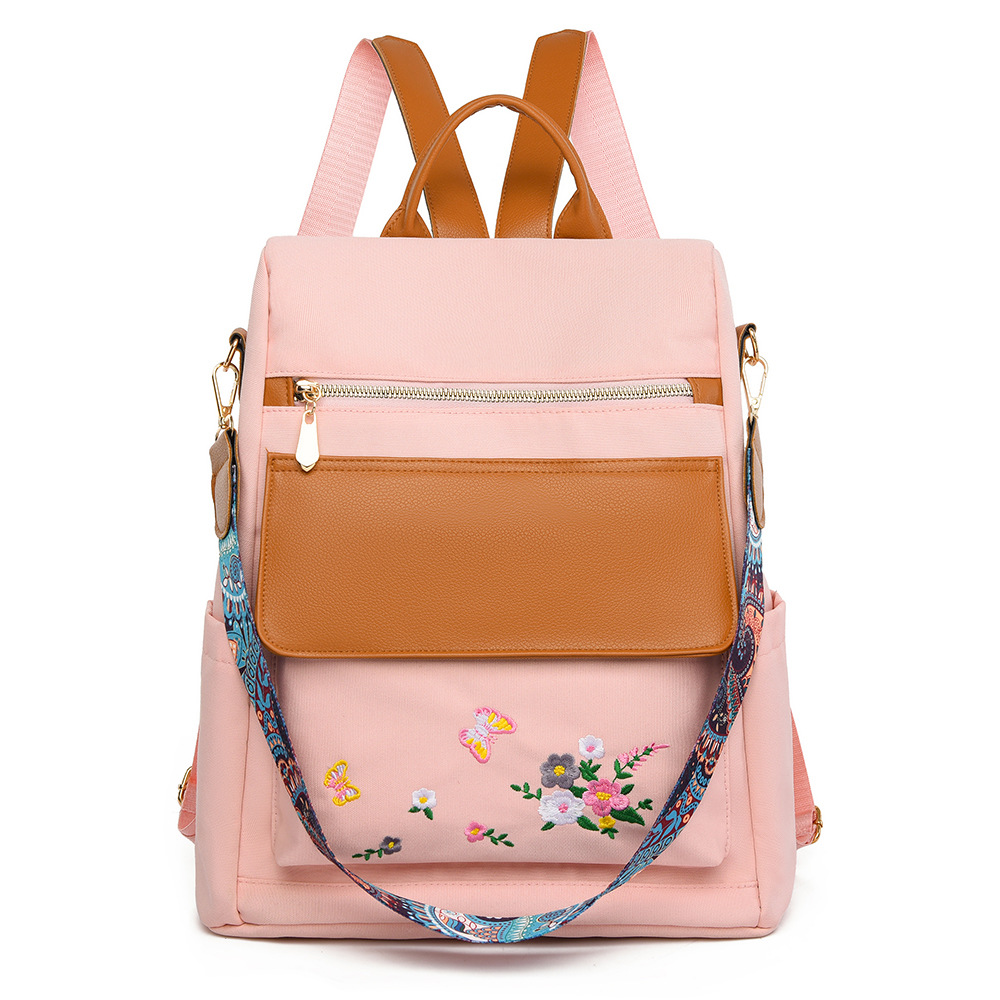 Embroidered Women's Anti-Theft Backpack photo 8