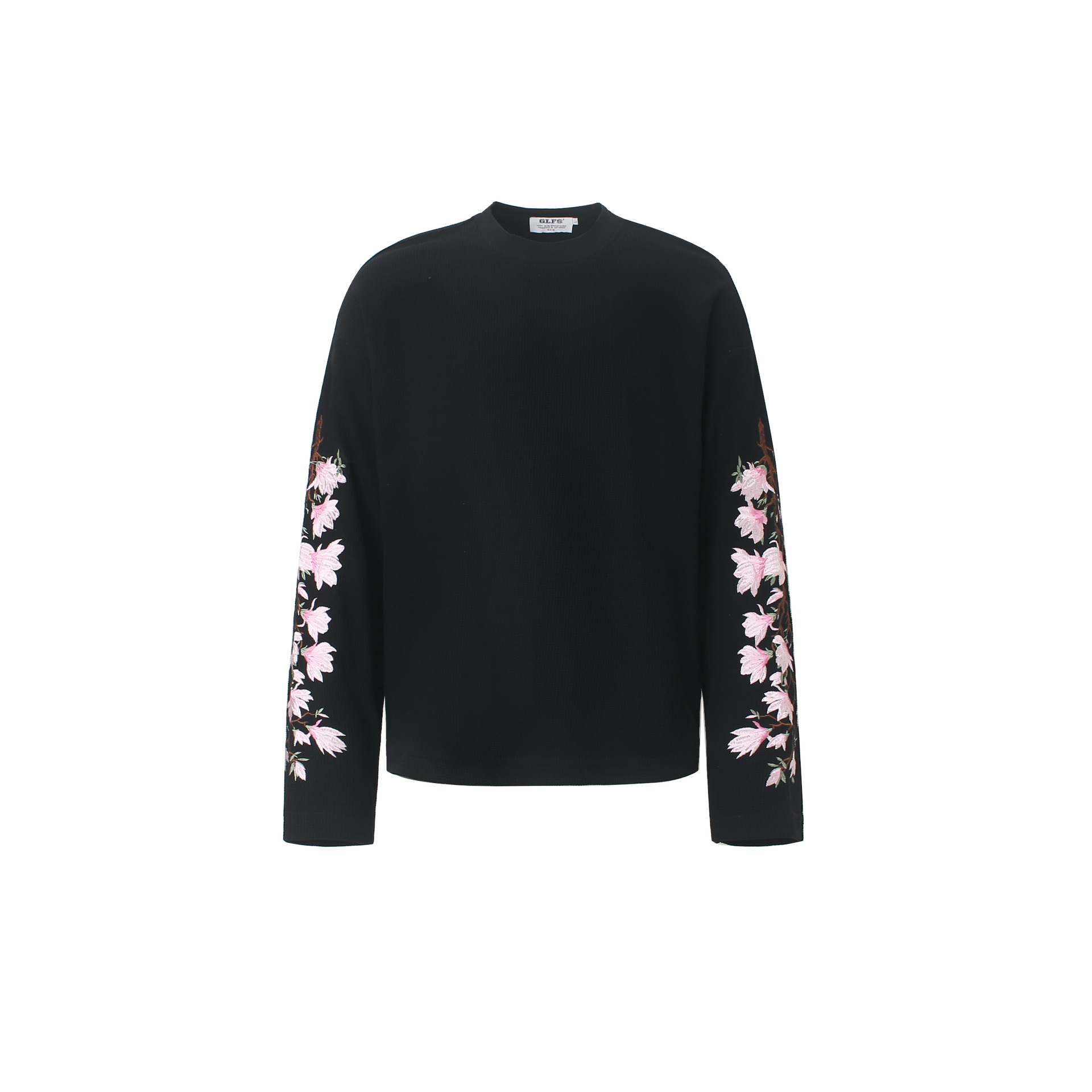 New Chinese-style Casual Floral Embroidered Mens Long-Sleeve T-Shirt photo 1