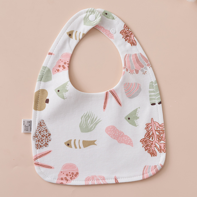 Babys Pure Cotton U-shaped Bib Waterproof Baby Bib photo 4