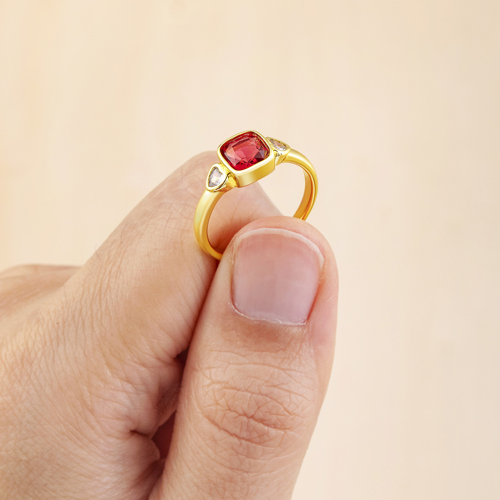 Elegant Micro-Pave Heart-Shaped Diamond Ring For Women photo 6