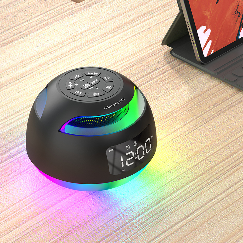 Bluetooth Speaker LED Radio Alarm Desktop Colorful Electronic Alarm Clock photo 5