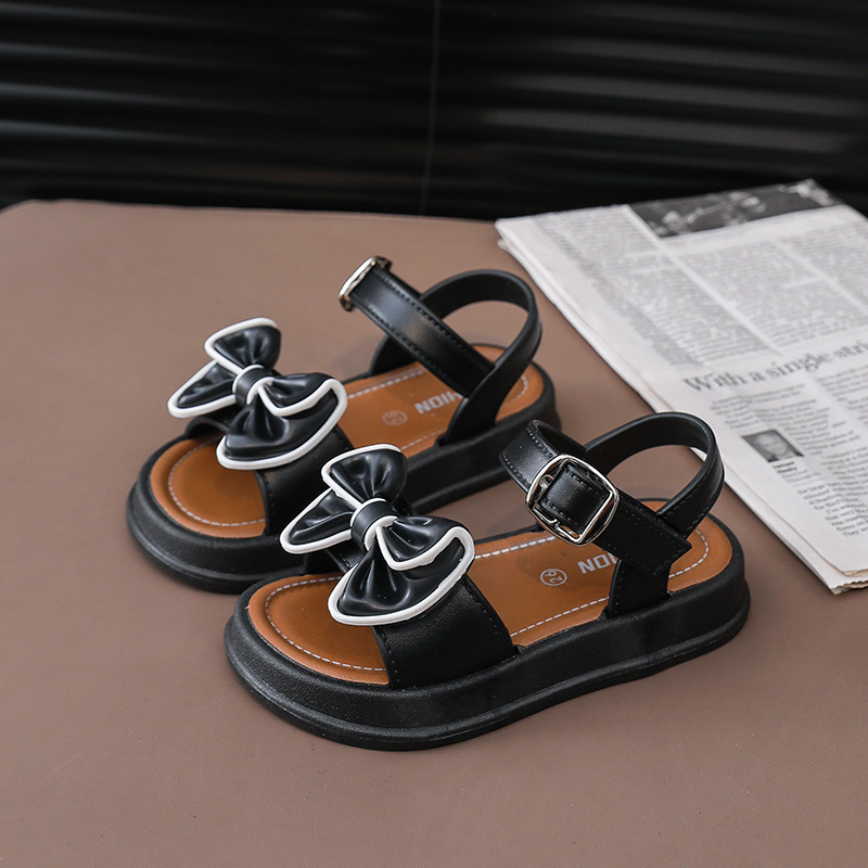 Girls Bow-Knot Non-Slip Velcro Sandals photo 4