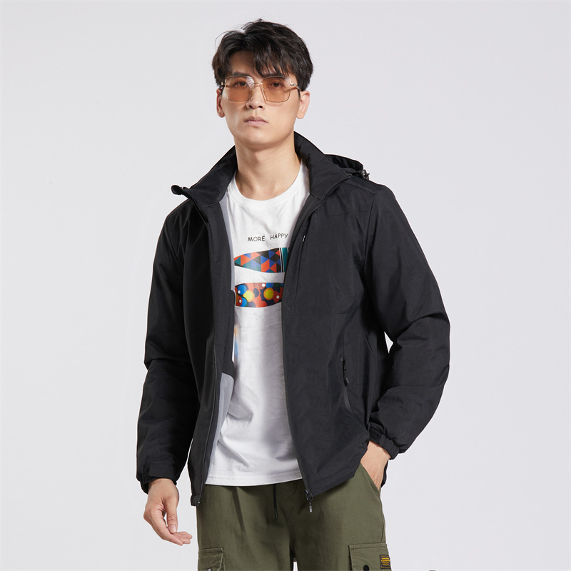 Couple Single-layer Jacket Windproof Sports Fleece-lined Padded Overalls photo 5