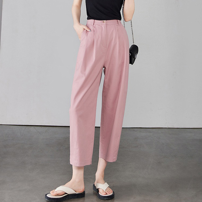 High-waisted Wide-leg Slimming Versatile Straight-leg Utility Pants photo 2