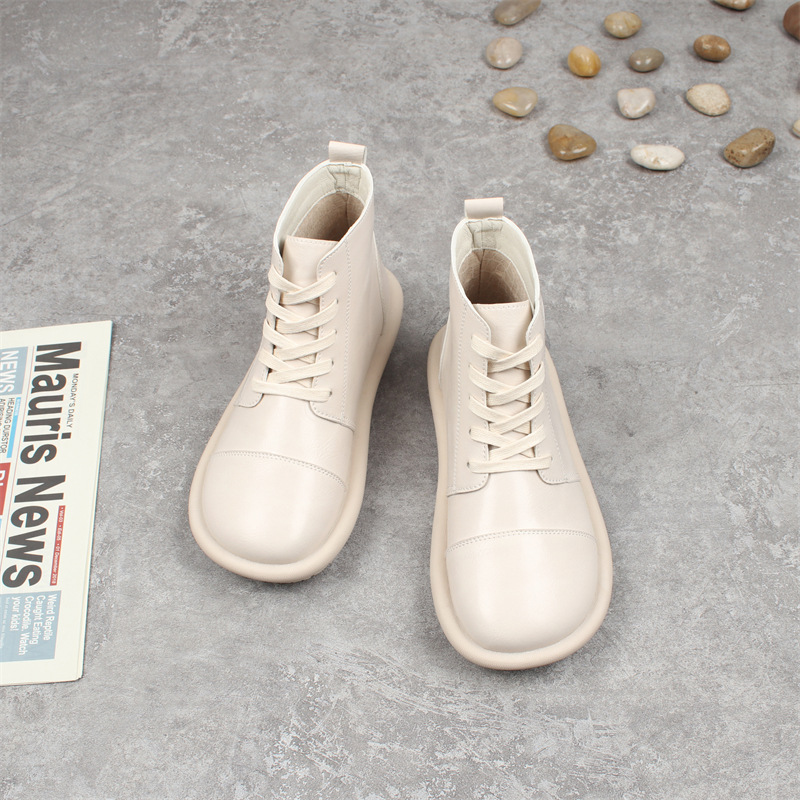 Women's Fleece-lined Lace-up Round-toe Ankle Boots photo 4