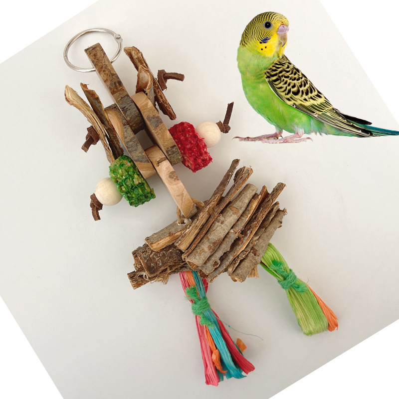 Parrot Bird Bite Toy String Relieving Stuffy Decorative Color Pendant photo 6