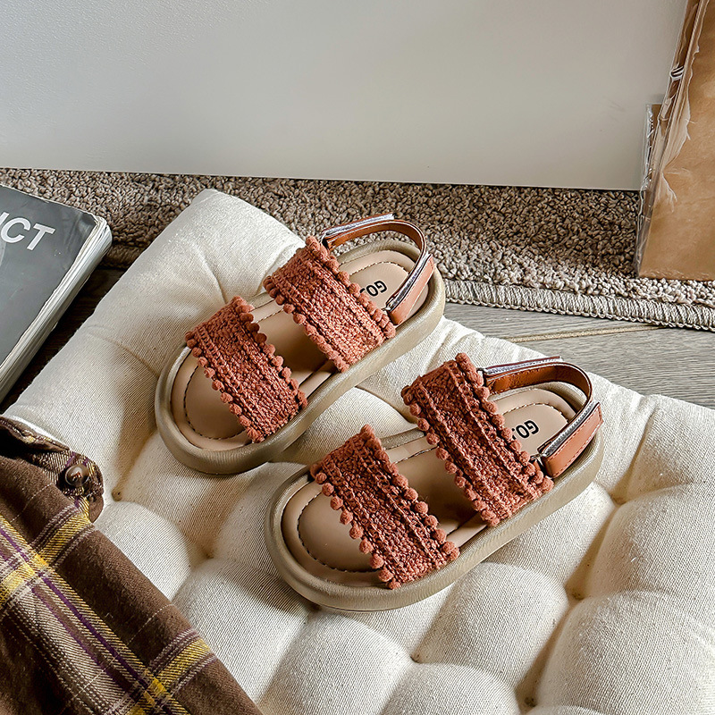 Girls Ethnic-Style Casual Retro Sandals With Soft Soles photo 2