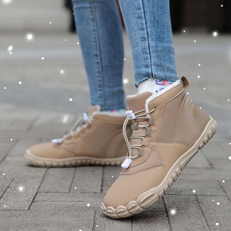 Outdoor Snow Boots Non-slip Waterproof Fleece-lined Insulated Cotton-padded Shoes photo 4