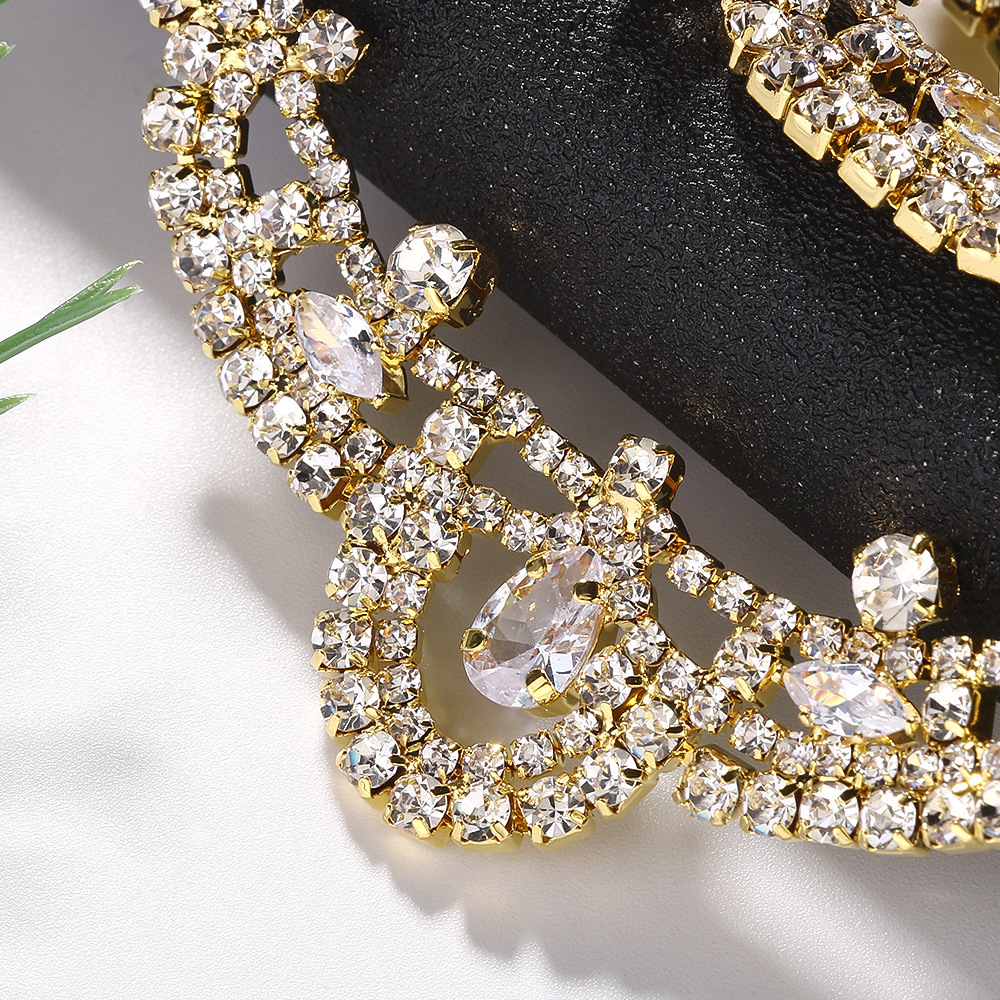 Floral Temperament Retro Bride Headband Rhinestone photo 3