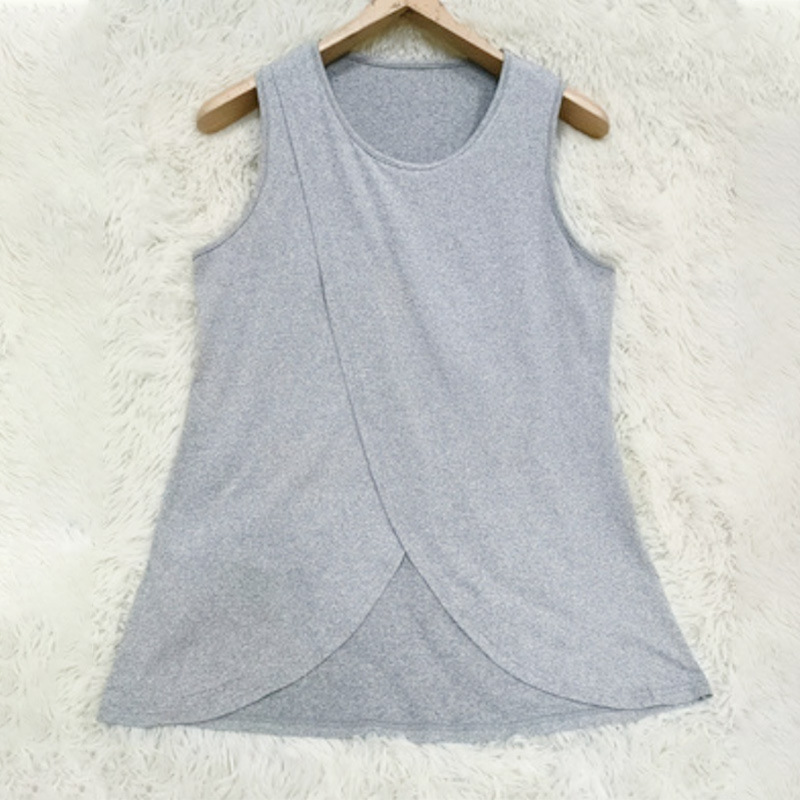 Solid-color Sleeveless Womens Tank Top With A Crossover Design photo 3