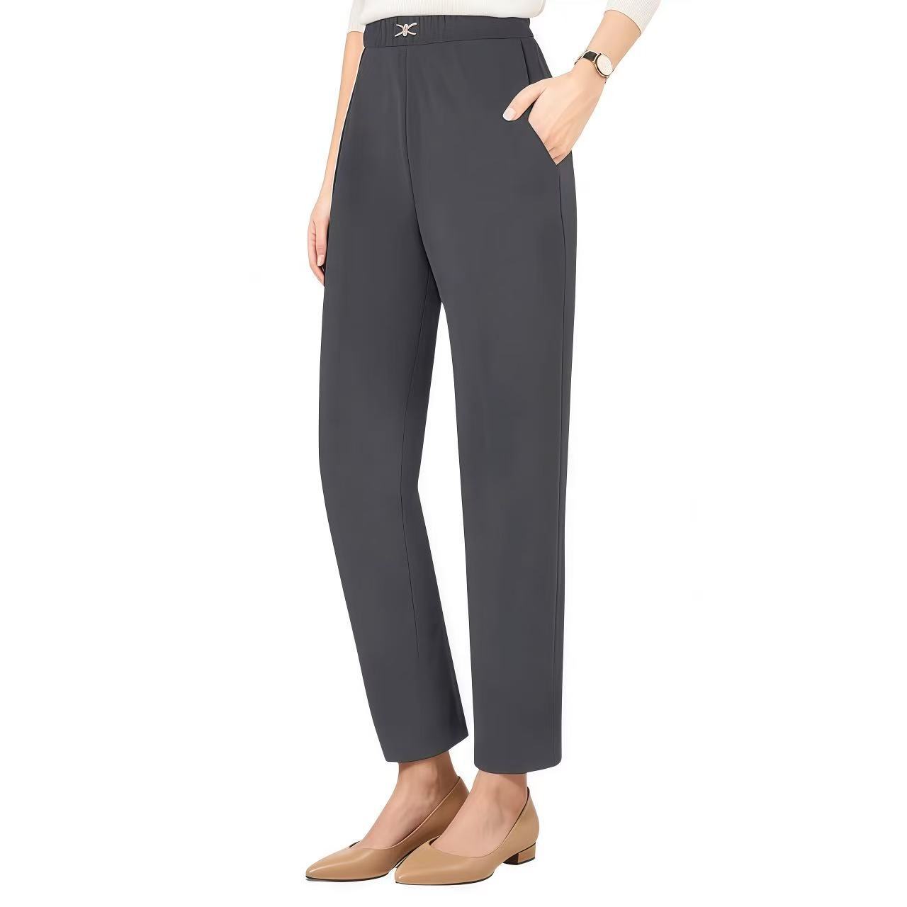Women's Casual Pants, Elastic-waist, Slim-fit Trousers photo 6