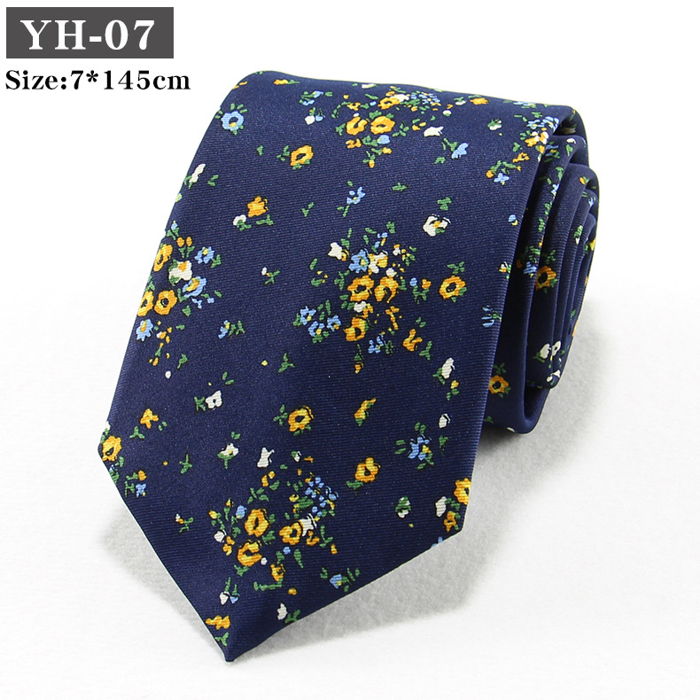 Korean-style Retro Hong Kong style Floral Casual Tie photo 8