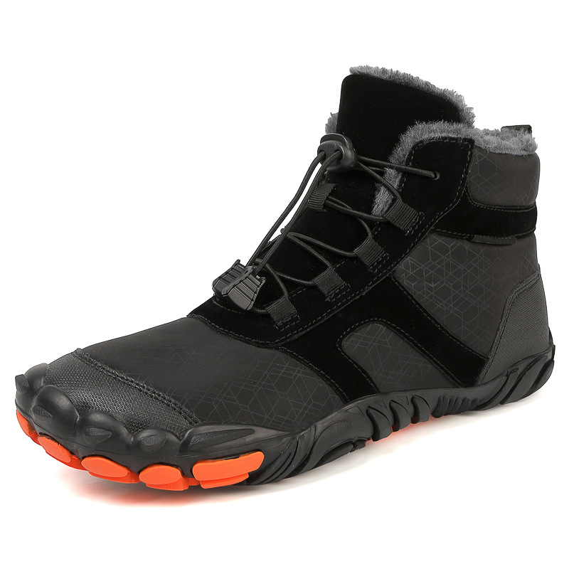 Fleece-lined Water-repellent Five-finger Snow Boots Thermal Non-slip Cotton-padded Shoes photo 5