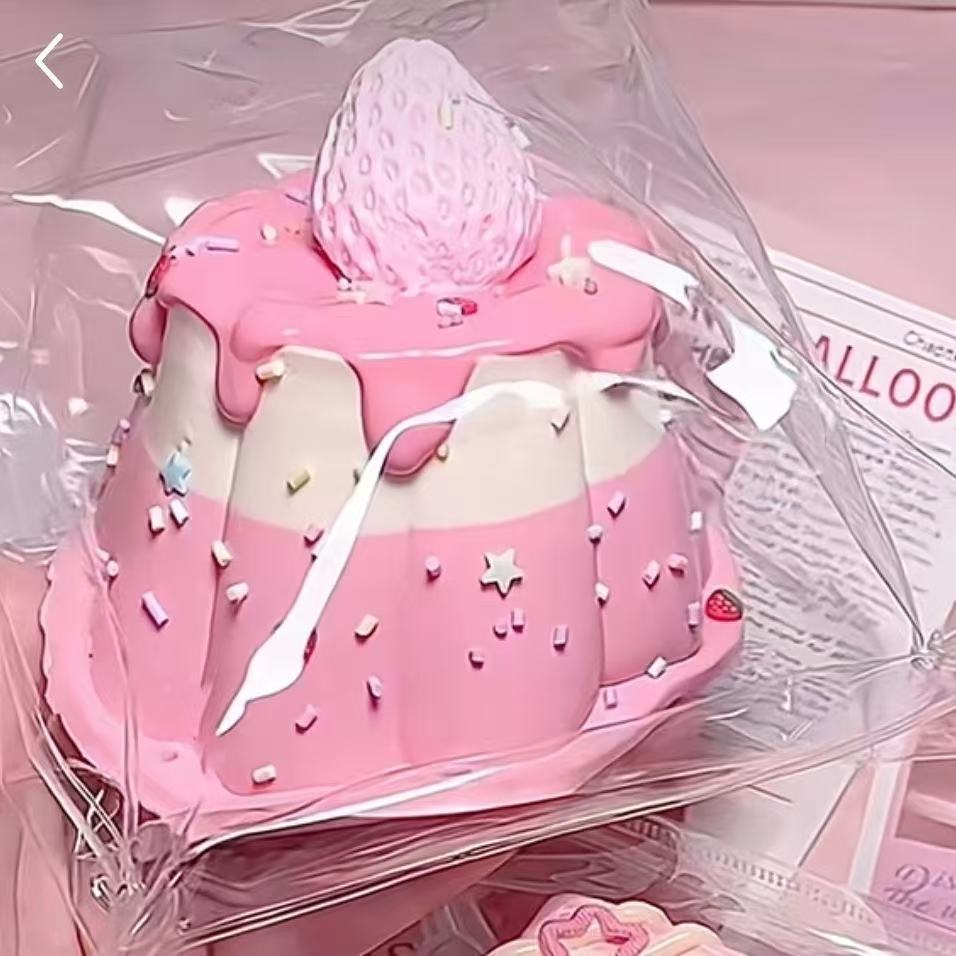 Creamy Strawberry Large Pudding Silicone Stress-Relief Toy photo 3