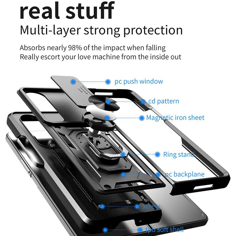 Sliding Window Lens-ring Bracket Drop Proof Protective Phone Case photo 8