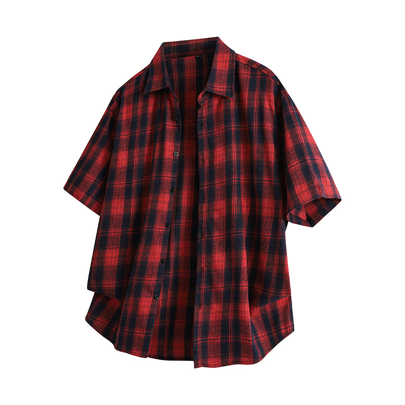 Men's Short-sleeved Plaid Shirt photo 7