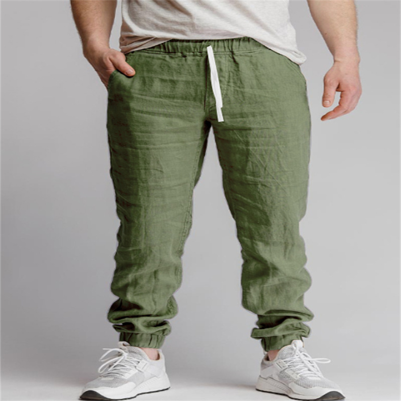 Solid-color Drawstring Outdoor Casual Breathable Jogger Pants With Elastic Cuffs photo 6